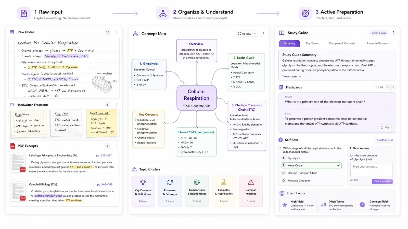 يجب أن يساعدك دليل الدراسة على التفكير لا على تخزين المعلومات فقط